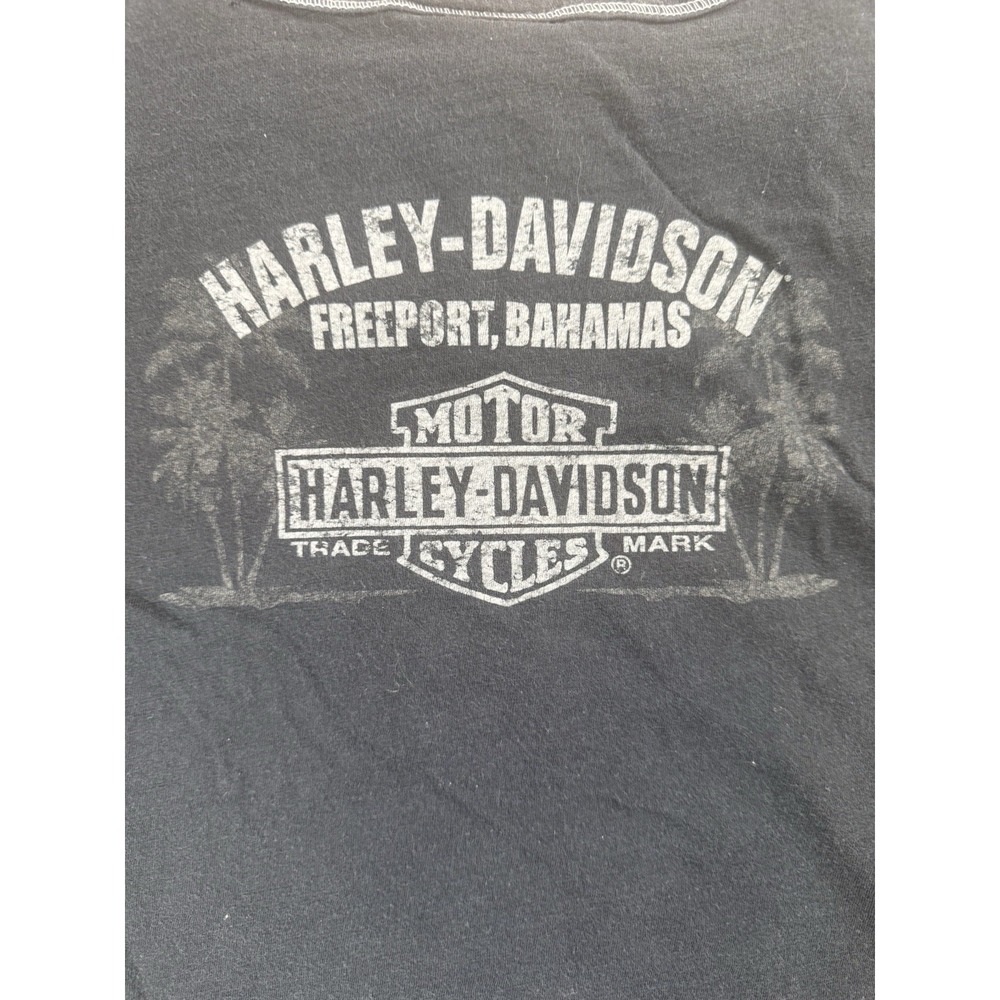 Harley Davidson Womens Sleeveless Spell Out Tank Top‎ Black XLarge Cotton - Picture 6 of 8